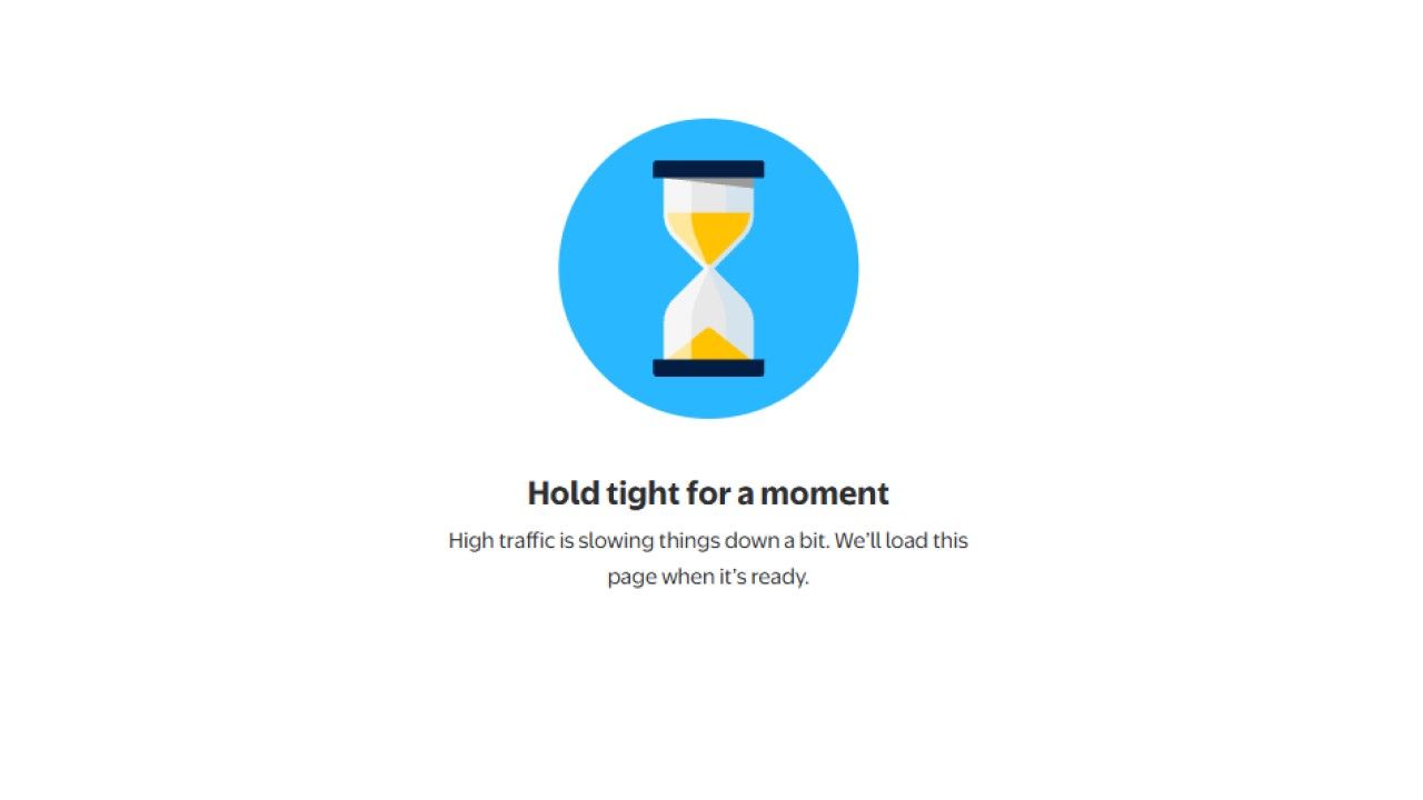 Walmart site loading page