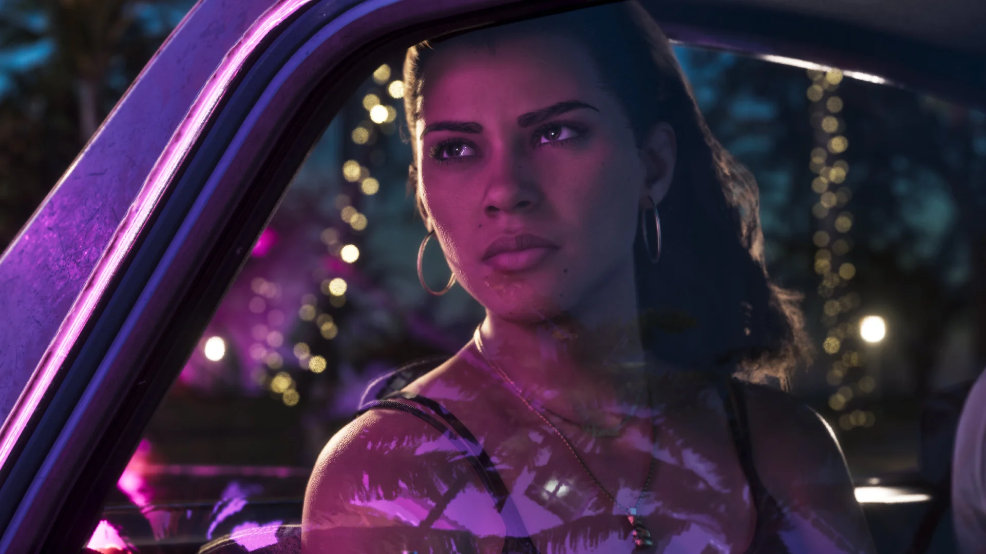 Lucia looking out of a window in GTA 6.